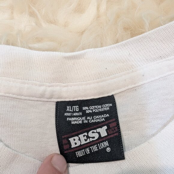 Best by Fruit of the Loom White Crew Neck Short Sleeve Pullover T-Shirt Size XL - Picture 3 of 6